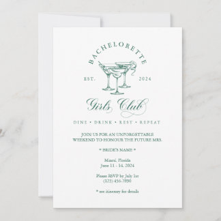 Elegante Invitación al Club de Bachillerato