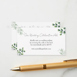 Elegante Invitación al código QR RSVP de Verdor
