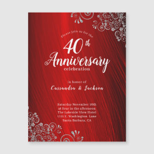 Elegante invitación al cuadragésimo aniversario de