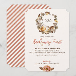 Elegante Invitación al Día de Acción de Gracias de