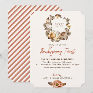 Elegante Invitación al Día de Acción de Gracias de