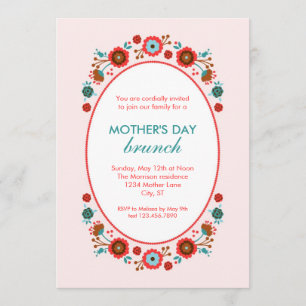 Elegante invitación al Día de la Madre Floral