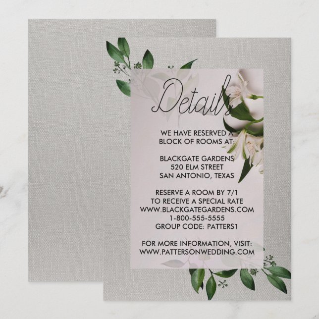 Elegante Invitación al Gabinete (Anverso / Reverso)