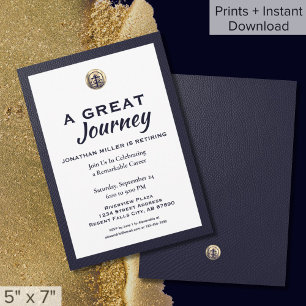 Elegante invitación al Partido de Jubilación