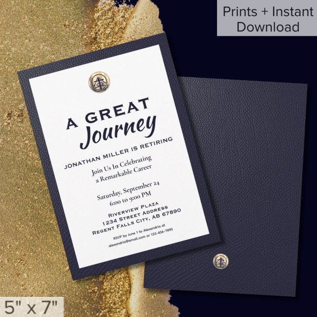 Elegante invitación al Partido de Jubilación (Subido por el creador)