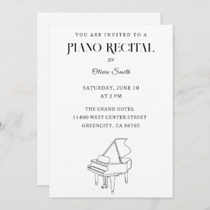 Elegante invitación al Piano Recital