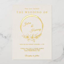 Elegante invitación al Relieve metalizado Boda de 