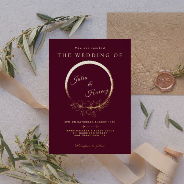 Elegante invitación al Relieve metalizado Boda de  (Subido por el creador)