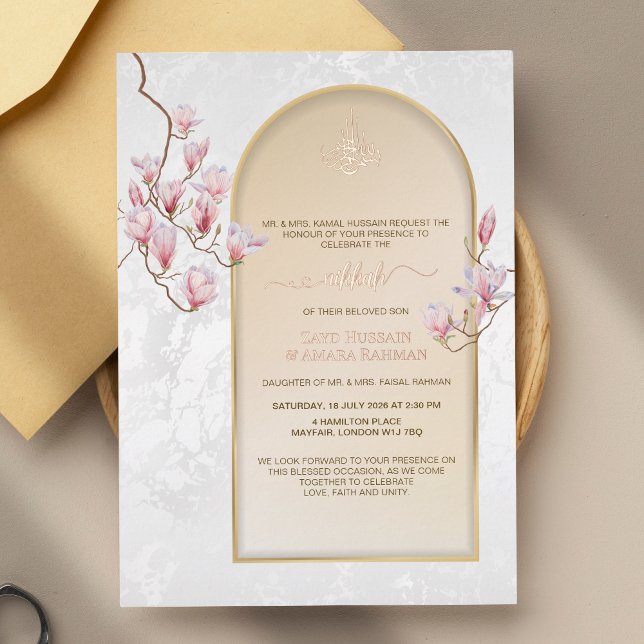 Elegante invitación al Relieve metalizado Boda Nik (Subido por el creador)