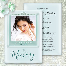 Elegante Invitación al servicio funeral de fotos