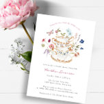 Elegante invitación al té de novia<br><div class="desc">¡Que tu día especial florezca con esta elegante invitación al té nupcial! Esta Invitación a la Brida Floral Tea ofrece impresionantes flores de acuarela pintadas a mano en tonos violeta, azul polvoriento y rosa rubor con vegetación ardiente. Ya sea que esté hospedando a un fiesta del jardín o una reunión...</div>