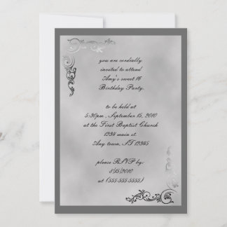 Elegante Invitación Art Déco con Pergamino de Plat