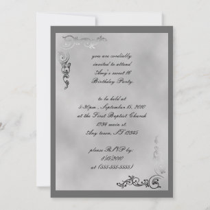 Elegante Invitación Art Déco De Plata