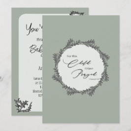 Elegante invitación Baby Shower- 1 Samuel 1:27