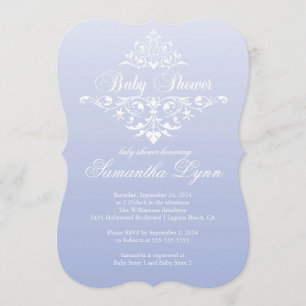 Elegante Invitación Baby Shower de Lavanda Ombre