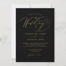 Elegante invitación Boda de escritura moderna de o