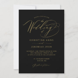 Elegante invitación Boda de escritura moderna de o