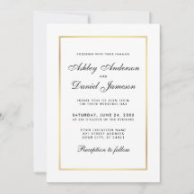 Elegante invitación Boda moderna en blanco y negro
