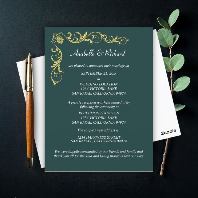 Elegante Invitación Boda victoriana (Subido por el creador)