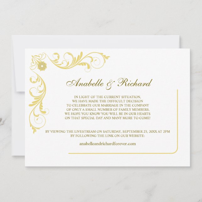 Elegante Invitación Boda victoriana (Anverso)