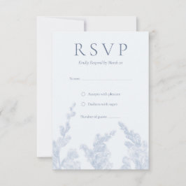 Elegante invitación botánica de matrimonio RSVP