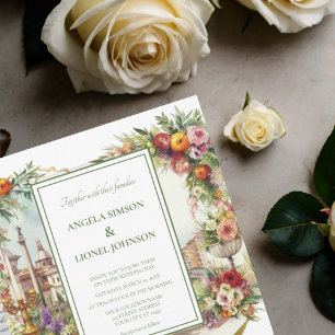 Elegante Invitación Cena de Boda Florencia Italia