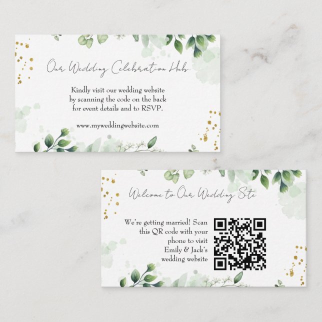 Elegante Invitación con Código QR de RSVP y Vegeta (Anverso / Reverso)