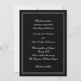Elegante Invitación Con Dos Bordes Y Texto De Scri