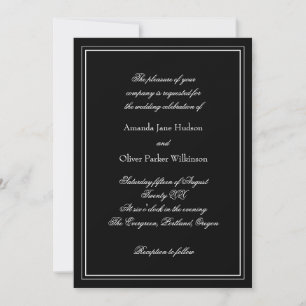 Elegante Invitación Con Dos Bordes Y Texto De Scri
