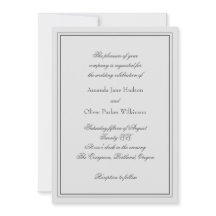 Elegante Invitación Con Dos Bordes Y Texto De Scri