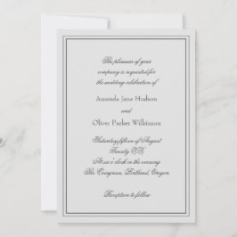 Elegante Invitación Con Dos Bordes Y Texto De Scri