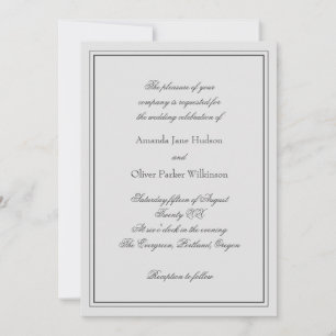 Elegante Invitación Con Dos Bordes Y Texto De Scri