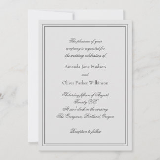 Elegante Invitación Con Dos Bordes Y Texto De Scri