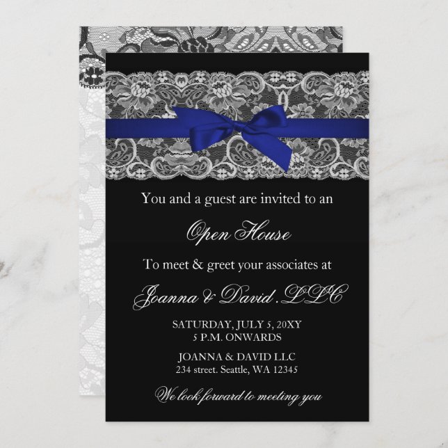 Elegante Invitación Corporativa De La Armada (Anverso / Reverso)