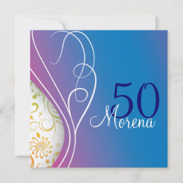 Elegante invitación cuadrada