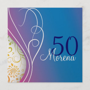 Elegante invitación cuadrada