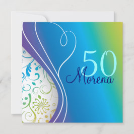 Elegante invitación cuadrada