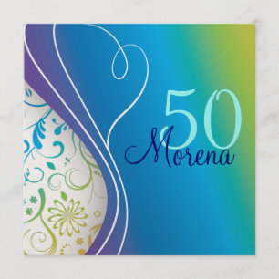 Elegante invitación cuadrada
