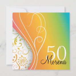 Elegante invitación cuadrada