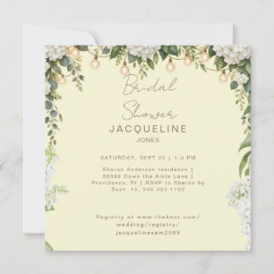 Elegante Invitación cuadrada de lluvia de boda bot