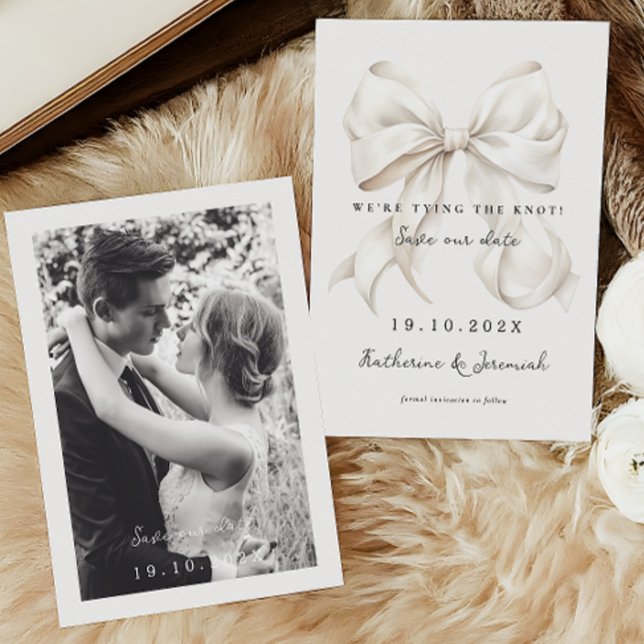 Elegante Invitación de Ahorro de Fecha con Foto y  (Subido por el creador)