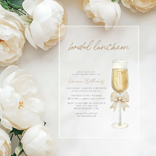 Elegante Invitación de Almuerzo Nupcial con Tono d