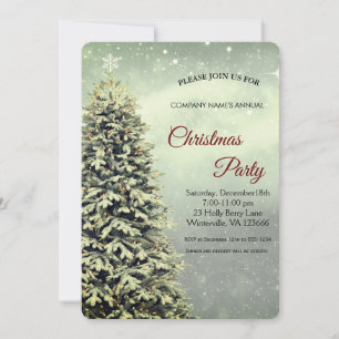 Elegante invitación de árbol de Navidad festivo
