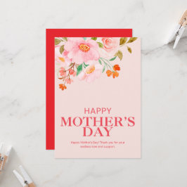 Elegante Invitación de Arte Floral del Día de la M