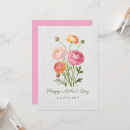 Elegante Invitación de Arte Floral del Día de la M