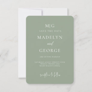 Elegante invitación de aviso de fecha con una tari