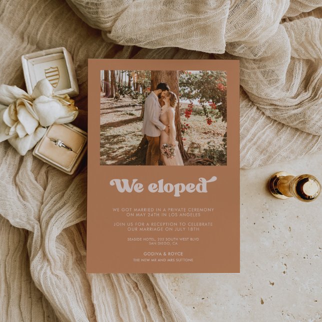 Elegante invitación de azúcar retro marrón (Subido por el creador)