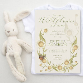 Elegante invitación de Baby Shower a Daisy Wildflo