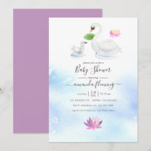 Elegante Invitación de Baby Shower Acuarela de Cis