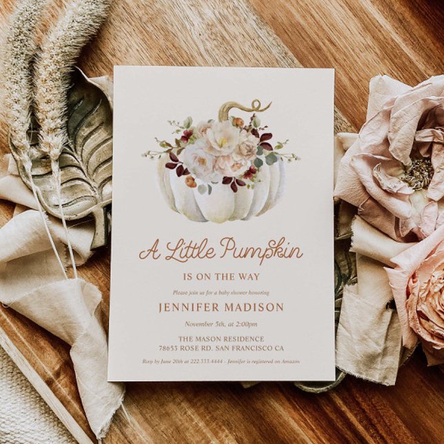 Elegante Invitación de Baby Shower de calabaza de  (Subido por el creador)